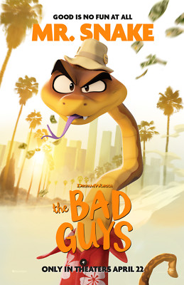 The Bad Guys Movie Poster 11x17 DreamWorks Animation Sam Rockwell 2022