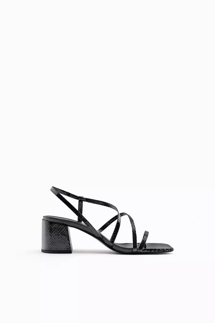 Zara strappy top heels black