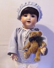 Vintage:  Kleiner Teddy-BÄR aus Plüsch 12,5 cm -von Fa. G. Wurm aus Köln- NEU.