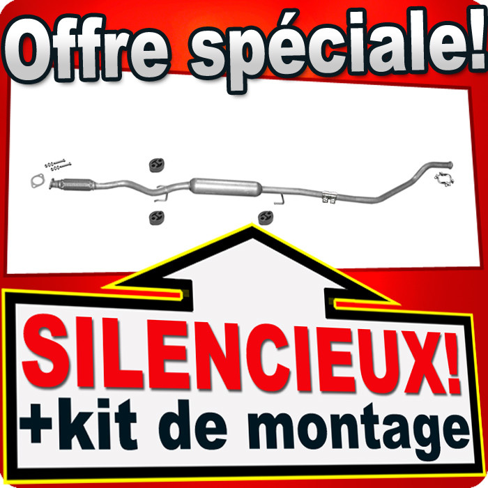 Ligne Complète D'échappement Pour Hyundai I10 (PA) 1.1 - 2 Silencieux, Kit Montage Inclus, Garantie 30 Mois
