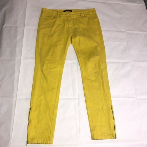 Yellow Denim jeans Zipper Ankle 