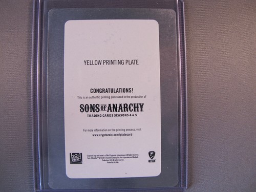 2015 Sons Of Anarchy 4-5 succo su piastra di stampa gialla Harley 1/1 - Foto 2 di 2