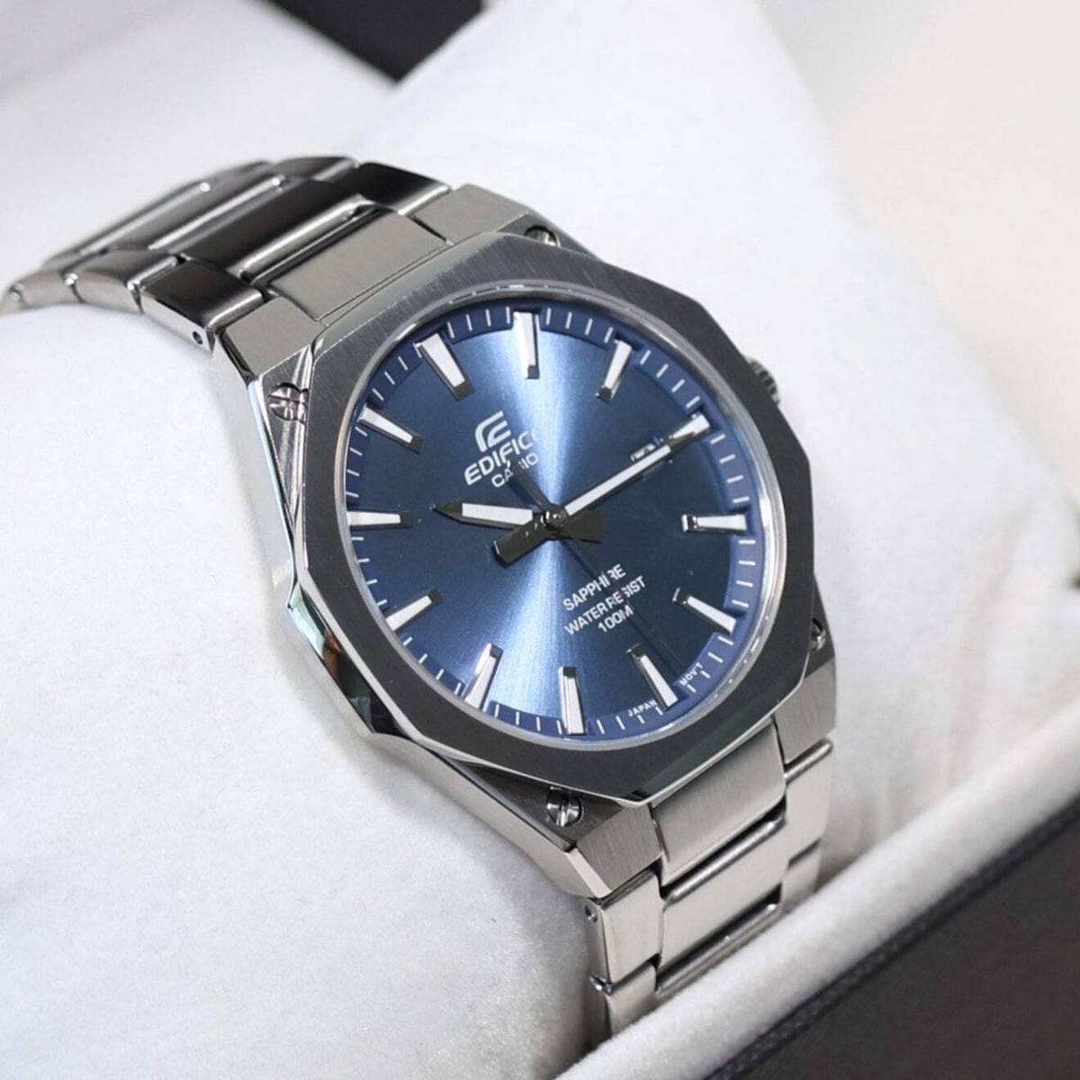 Casio Edifice Men's Blue Dial Stainless Steel Sports Watch EFR