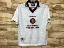 MANCHESTER UNITED 1996 1997 Away Football Shirt Soccer Jersey Umbro Sz LBOYS