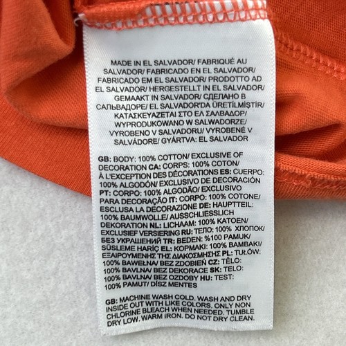 The North Face NEVER STOP EXPLORING Orange T-Shirt Mens M Outdoor Hiking - Picture 9 of 13
