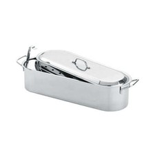 Avanti High Quality Stainless Steel Fish Poacher Pan Non Stick with Lid Silver