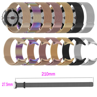 Magnetische Milanese Edelstahl Uhrenarmband Armband für Google Pixel Uhr 1/2