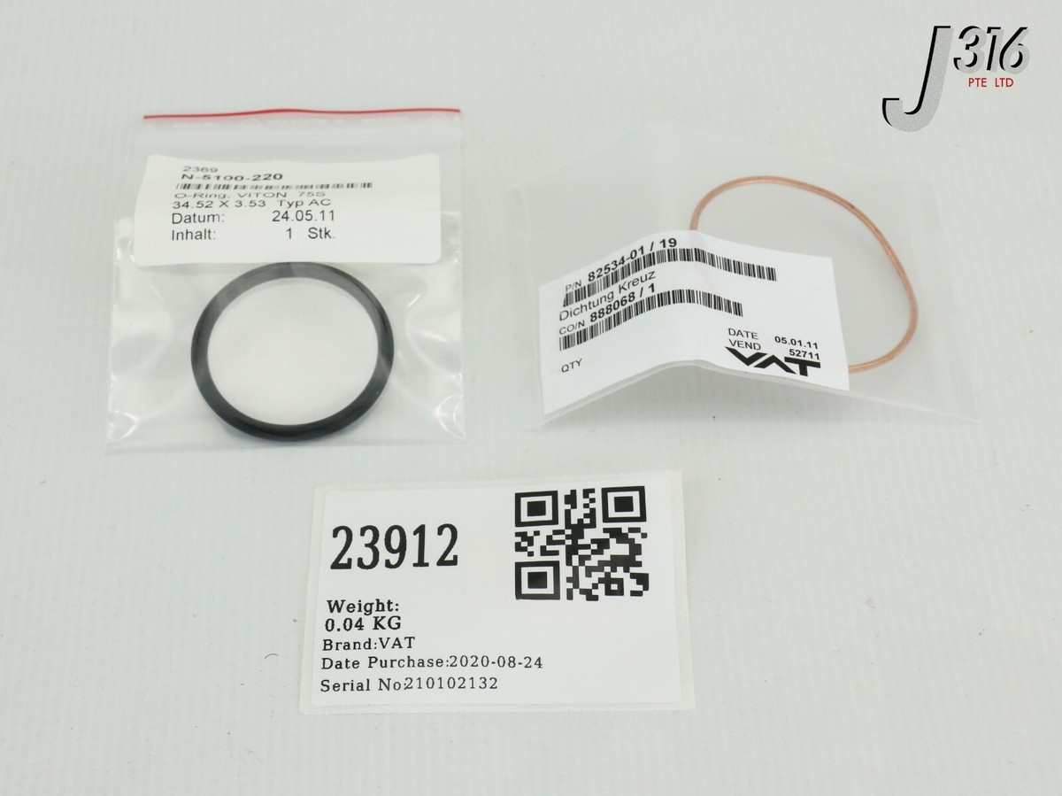専用12 23912 VAT SEAL KIT VACUUM, P/N: 82534-01, N-5100-220 (NEW) 81770