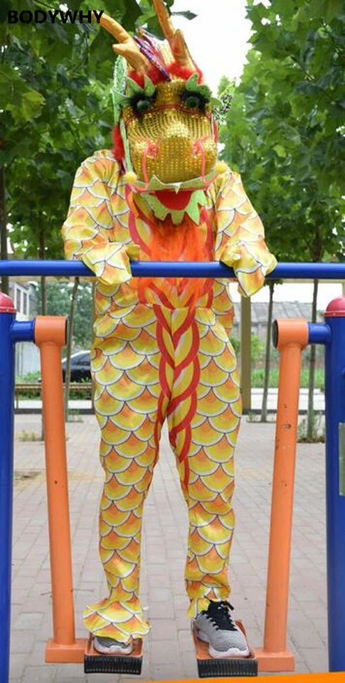 Disfraz de mascota dragón disfraces de fantasía para adultos Pascua carnaval fiesta mascota Foto 3 de 4