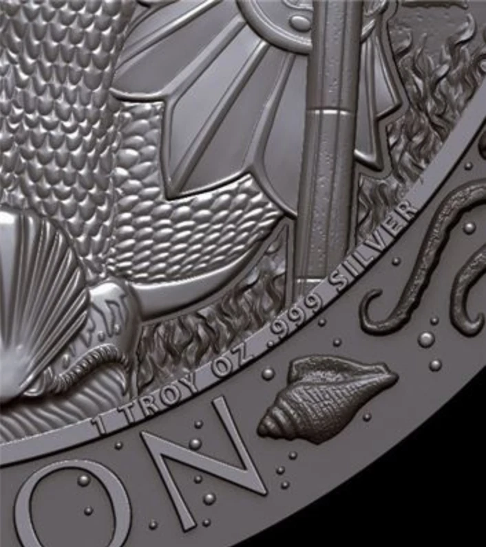 5X - 1 oz .999 Silver Round Atlantis POSEIDON Mythical Cities Series Mason Mint - Image 3 of 4