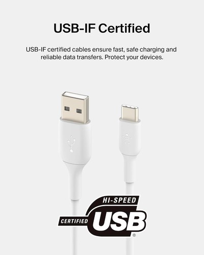 CAB001BT1MWH 3FT Belkin 3 1M BoostCharge to Cord Cable - Picture 3 of 8