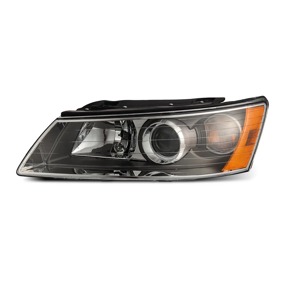 For 2006-2008 Hyundai Sonata Clear Lens Black Headlights Replacement Pair - Imagem 2 de 4