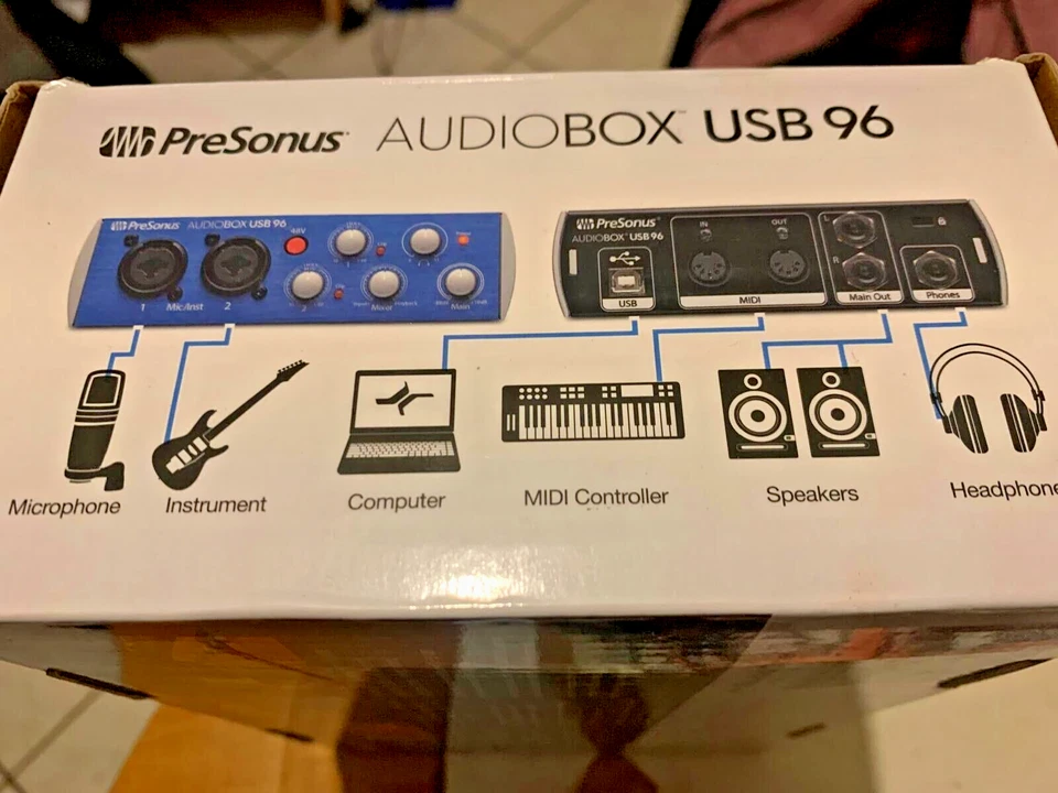 Scheda audio PreSonus AUDIOBOX USB 96 2 Channel Audio Interface come nuova - Immagine 2 di 3