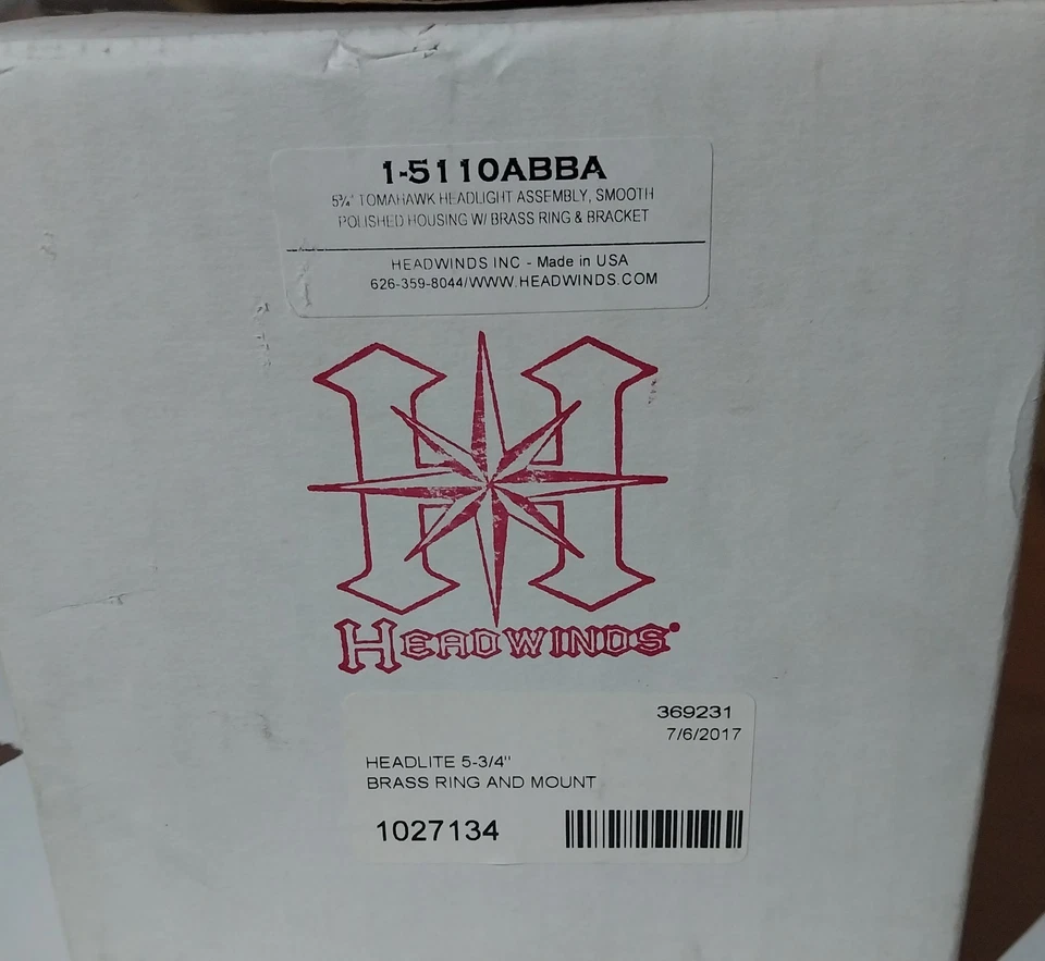 Headwinds 5 3/4" Cromo Bala Faro Carcasa Latón Anillo P1023115 Foto 2 de 4