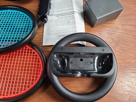 Nintendo Switch HAC-001 32GB Console Bundle w/ Joy Cons + Box + Accessories