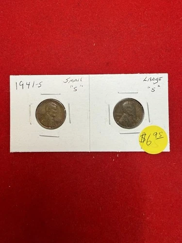 New Listing** 1941-S LINCOLN CENTS- LARGE AND SMALL 'S' VARIETIES  (ADD TO YOUR SET) 🔥 **