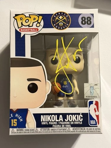 Nikola Jokic Signed Autograped Funko POP #88 Beckett BAS Witness