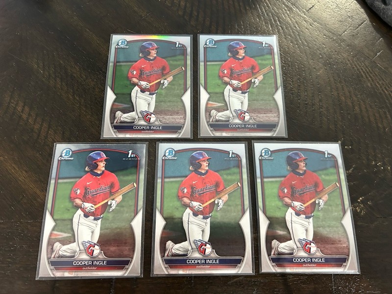 5ct COOPER INGLE 2023 1st Bowman Chrome Draft Refractor Lot #BDC-85 Guardians 🔥