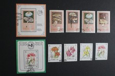 Znaczki RPA, Ciskei, kwiaty i grzyby, 2 kompletne zestawy z blokami