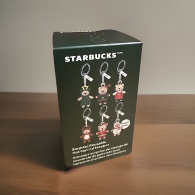 Limited Edition Starbucks - Holiday Bear Hot Cup Lid Stopper/Keychain- Blind Box