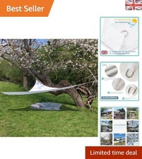 2m White Triangle Sail Shade - Waterproof UV Protection for Outdoor Spaces