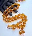 Natural Baltic Amber Islamic Prayer Rosary Brandy 72g. 33 Beads Misbaha Tesbih