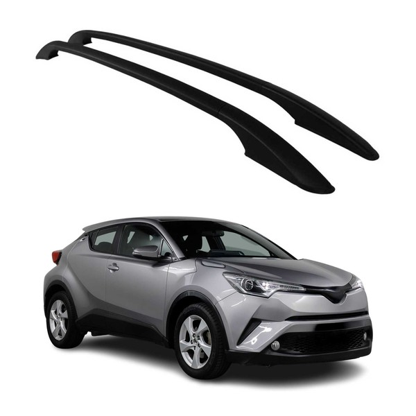 Aluminium Dachreling RelingträGer FüR Citroen DS4 2011-2018 Schwarz 2X-image