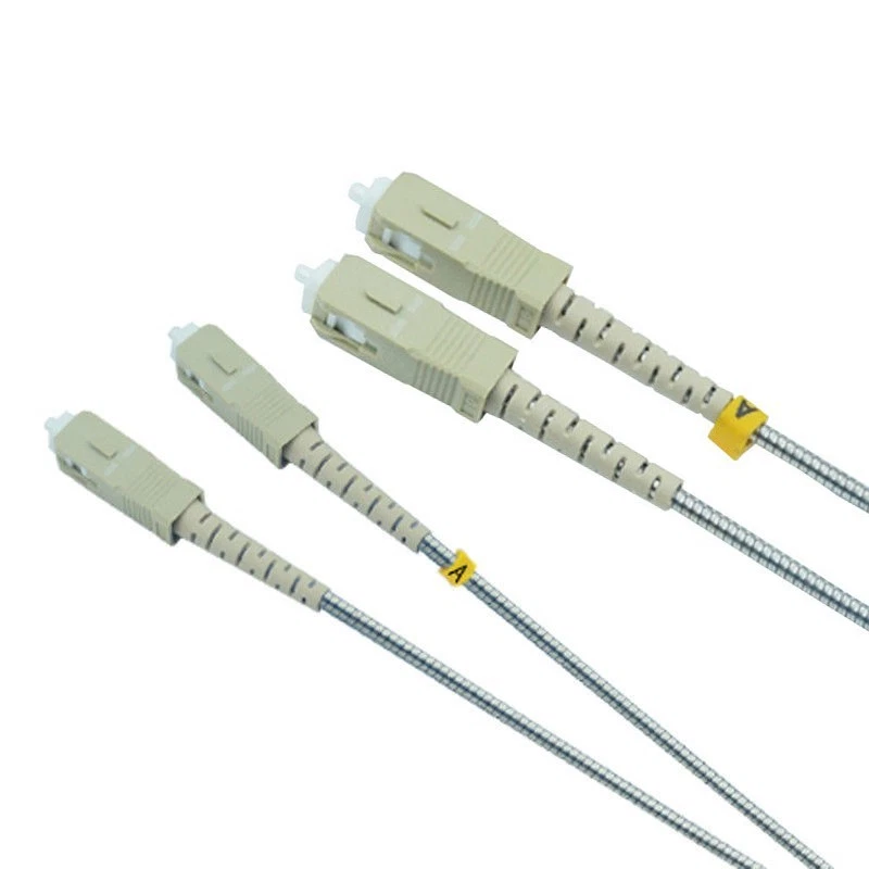 50M SC-SC UPC Fiber Cable MM MM OM2 Duplex Outdoor Field Fiber Optic Patch Cord - Image 2 of 4