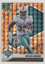 2021 Panini Mosaic Reactive Orange Mosaic Prizm Myles Gaskin #125 fm0