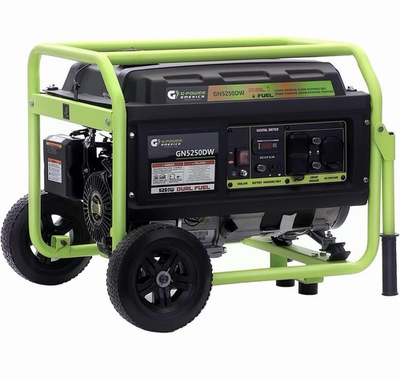 #ad #ad 5250 Watt Gasoline and Propane Dual Powered Manual Start 12V 8.3A Generator $250.00