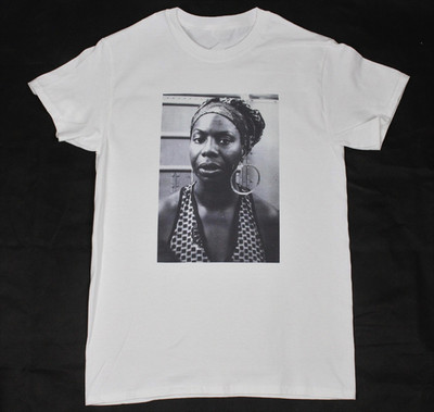 Retro Pastel Blues Nina Simone T-Shirt Classic White Unisex S-234XL IM1038
