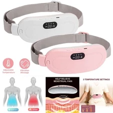 Women Period Heating Pad Electric Pain Relief Belt 3 Heat Levels 4 Massage Modes