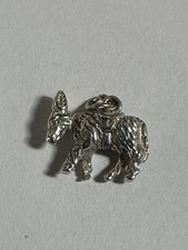 Vintage 925 Sterling Silver Donkey Charm Pendant 