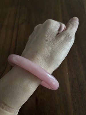 Echt Rose Rosa Quarz Armreif Innendurchmesser 50,8 mm wunderschöner Schmuck