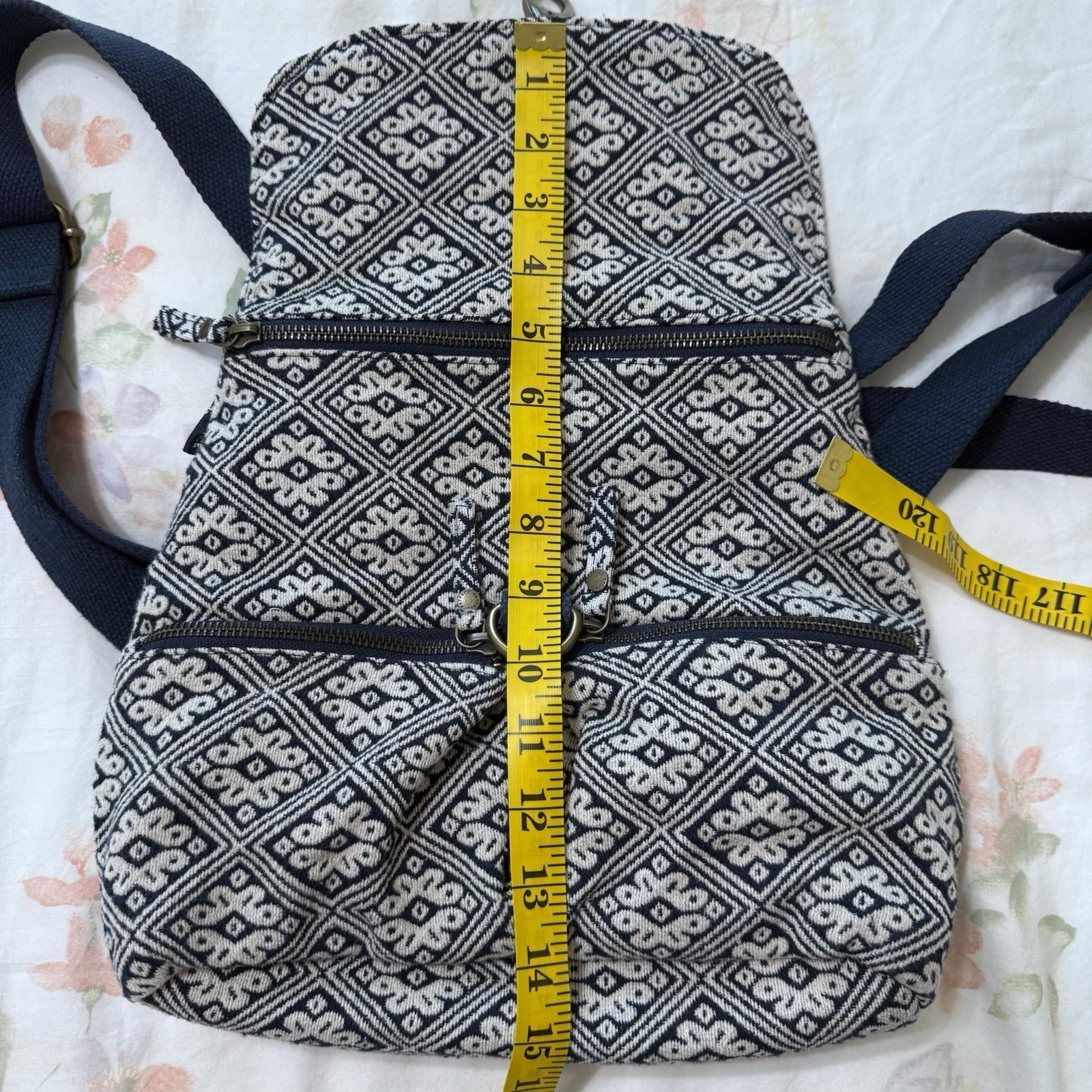 Fat Face Backpack Bag Multifunctional Fabric Flor… - image 16