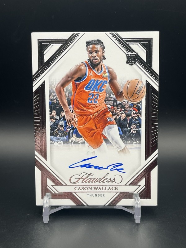 2023-24 Flawless Frame Signatures CASON WALLACE Auto #/25 RC #FFS-CWL Thunder