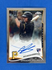 2014 Topps Chrome Rookie Autographs Gregory Polanco Pittsburgh Pirates.