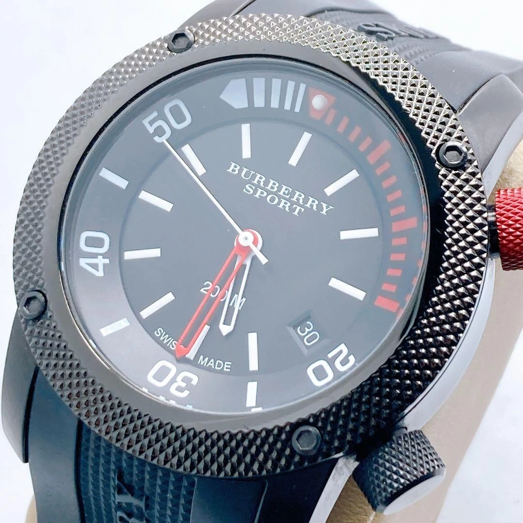 BURBERRY ブラック 腕時計 Sport Diving Burberry Sport Saat Burberry Rewound Black Sport