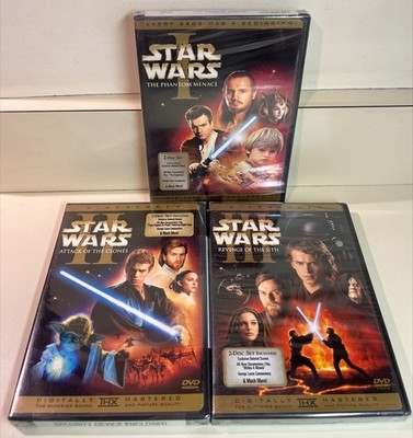 New Old Stock - Star Wars Prequel Trilogy DVD Set Episodes I II III, Bonus
