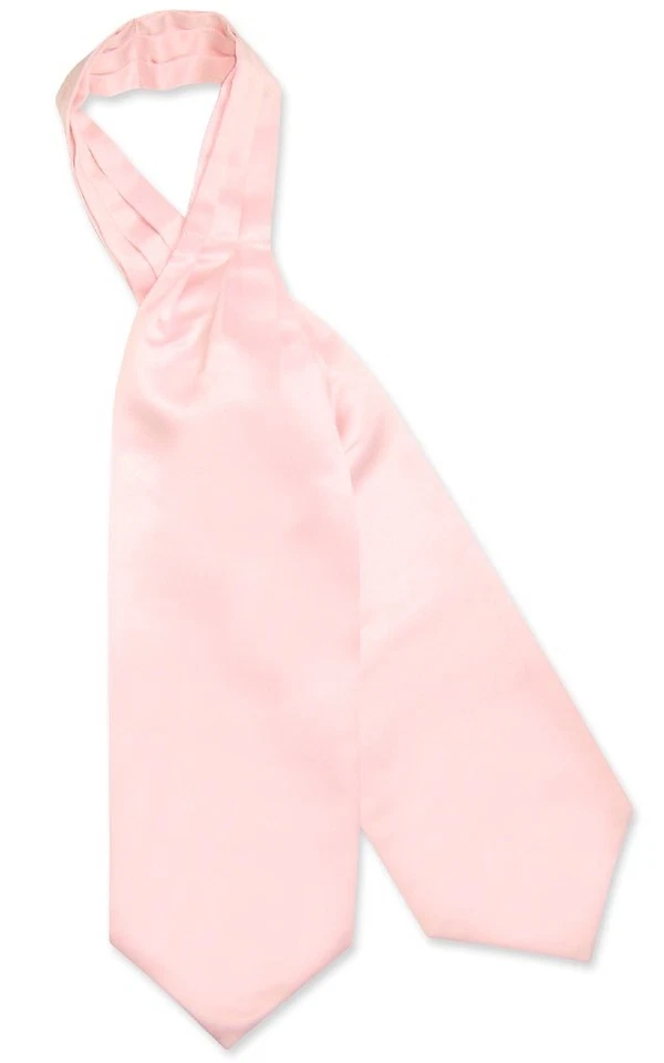 Мужской галстук Vesuvio Napoli ASCOT однотонный РОЗОВЫЙ цвет галстук - Изображение 2 из 2