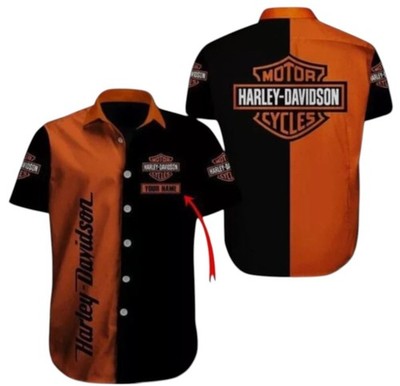 CUSTOM NAME HARLEY DAVIDSON BUTTON SHIRT HARLEY 3D Hawaiian Shirt For Me
