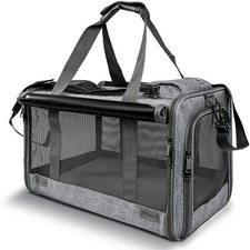 Pet Carrier for Large Cats, Soft-Sided Cat Carrier for Medium Big Cats and Pu...