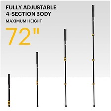 Compact 72-Inch Monopod with Smartphone Mount
