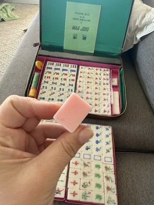 Pink Triple Layer Vintage Mahjong Set | eBay