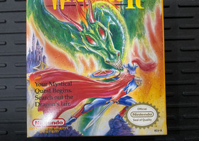 DRAGON WARRIOR - NINTENDO NES GAME 3 SCREW COMPLETE W/ BOX & STYROFOAM