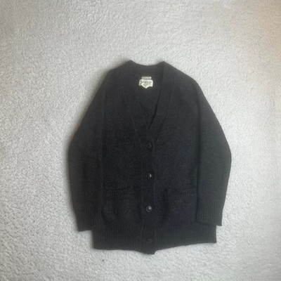 Vintage Denim Supply Ralph Lauren black wool mohair blend Cardigan