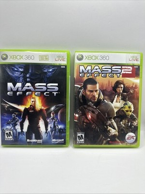 Mass Effect 1 and 2 (Microsoft Xbox 360) Complete with Manual & Tested Lot Of 2