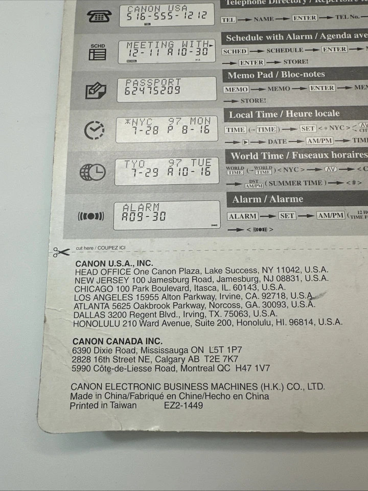 Canon DM-320 Electronic Organizer New in Package NIP New on Card E11-4820 - Image 3 of 4