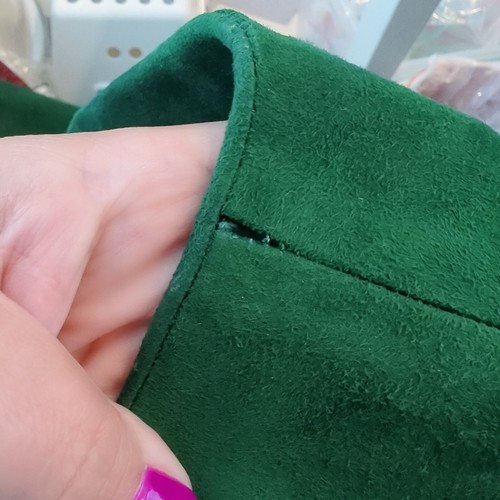 Vintage Green Shorts Coat Suede Set X Small Mitzou - Picture 15 of 17