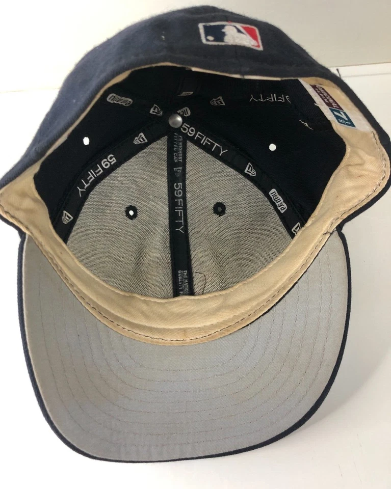 Vintage Minnesota Twins New Era 59Fifty Wool Blue Fitted Hat 7-1/8 - Image 4 of 4